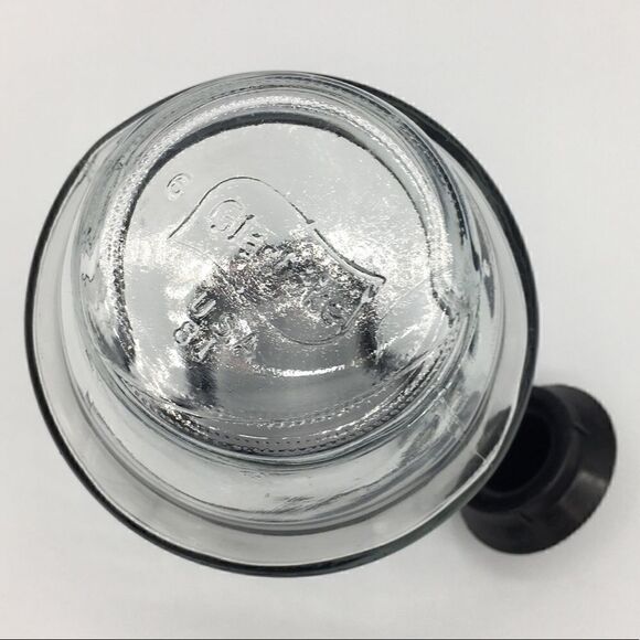 Vintage Glasbake USA Coffee Tea Hottle Black Banded Neck & Lid - Picture 5 of 15